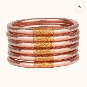Budha Girl Bangle Set in rose gold